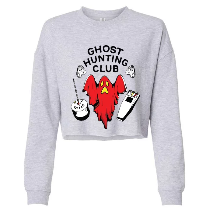 Ghost Hunting Club Funny Cropped Pullover Crew