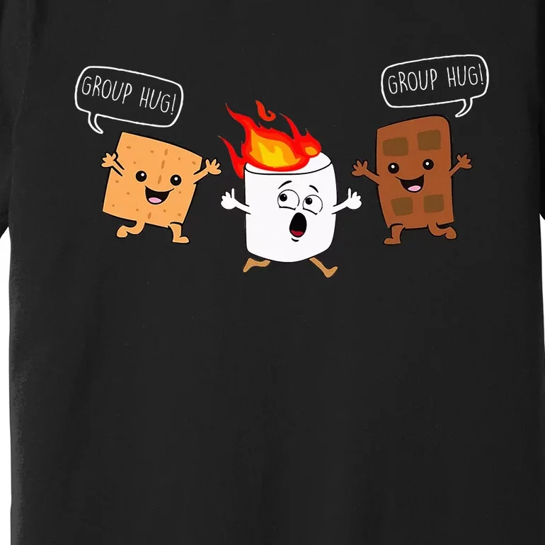 Group Hug Camping Campfire Chocolate Marshmallow SMores Premium T-Shirt