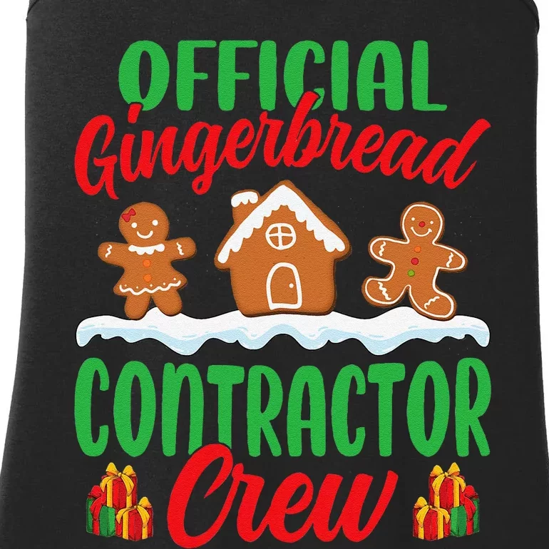 Gingerbread House Contractor Crew Funny Christmas Ladies Essential Tank