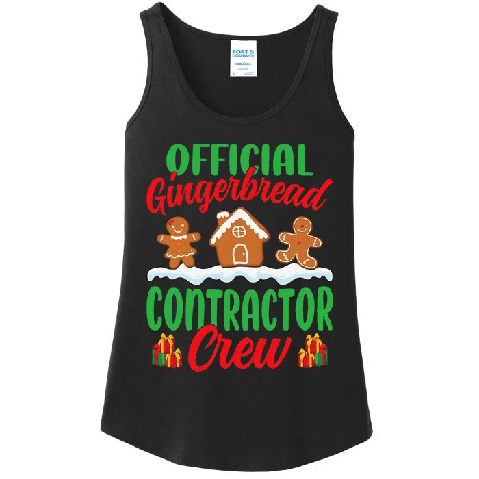 Gingerbread House Contractor Crew Funny Christmas Ladies Essential Tank