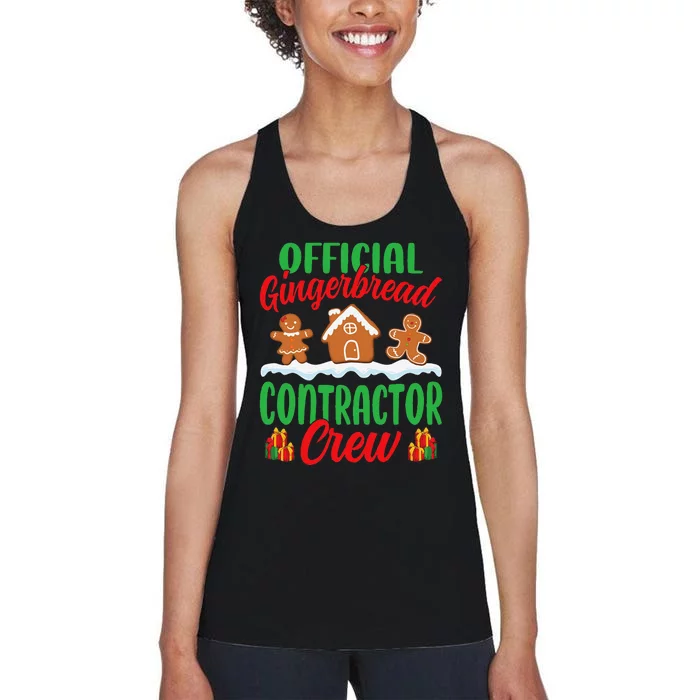 Gingerbread House Contractor Crew Funny Christmas Women's Racerback Tank