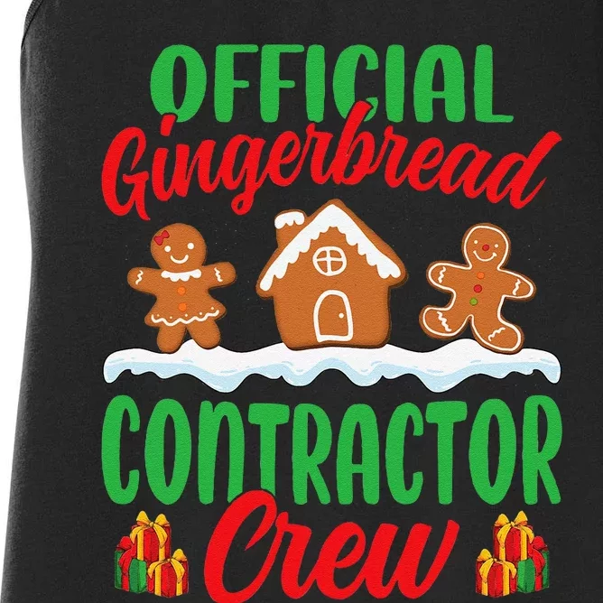 Gingerbread House Contractor Crew Funny Christmas Women's Racerback Tank