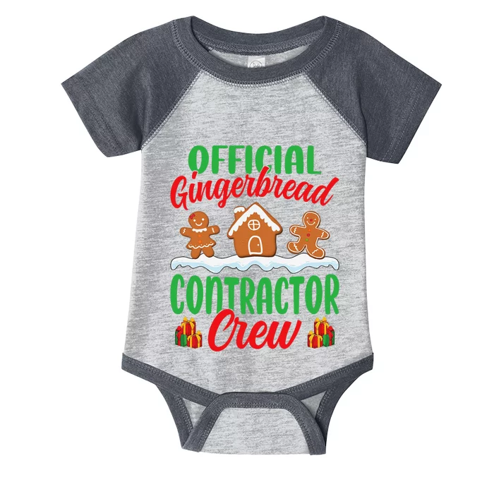 Gingerbread House Contractor Crew Funny Christmas Infant Baby Jersey Bodysuit