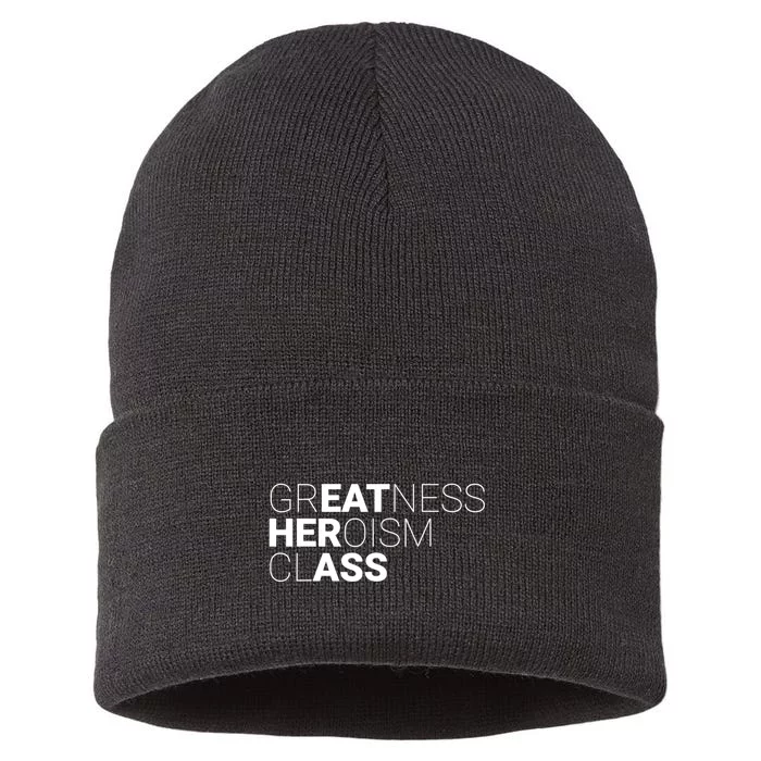 Greatness Heroism Class Sustainable Knit Beanie