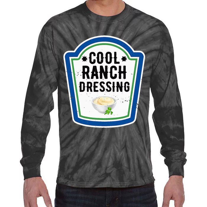 Group Halloween Costume Ranch Dressing Group Condiment Tie-Dye Long Sleeve Shirt