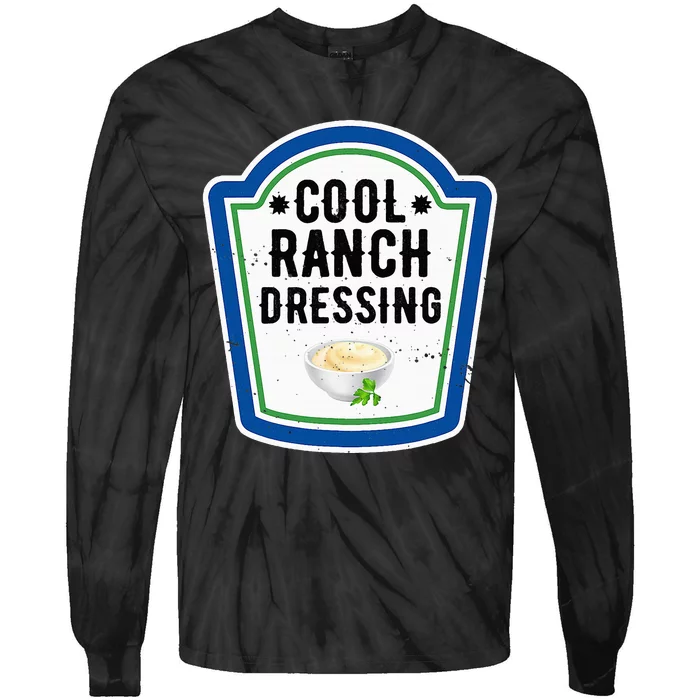 Group Halloween Costume Ranch Dressing Group Condiment Tie-Dye Long Sleeve Shirt