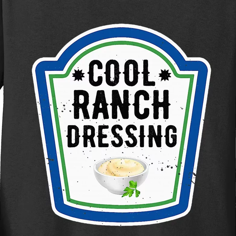 Group Halloween Costume Ranch Dressing Group Condiment Kids Long Sleeve Shirt