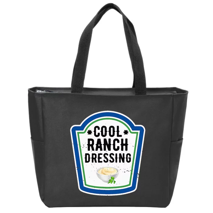 Group Halloween Costume Ranch Dressing Group Condiment Zip Tote Bag