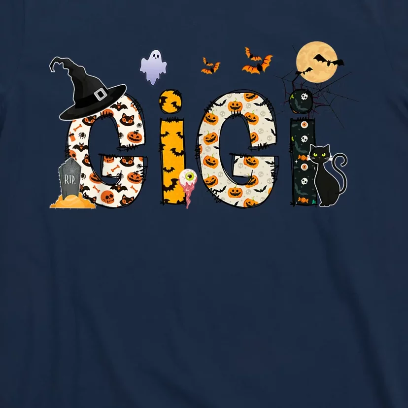 Gigi Halloween Costume Spider, Ghost, Pumpkin, Witch Hat T-Shirt