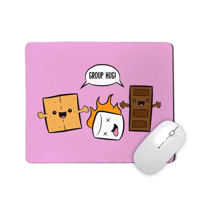 Group Hug Camping Campfire Chocolate Marshmallow SMores Mousepad