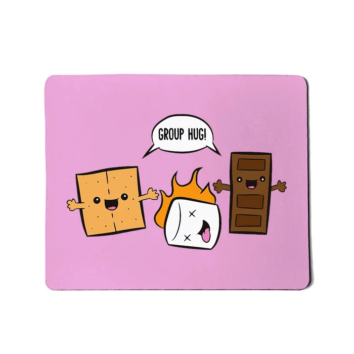 Group Hug Camping Campfire Chocolate Marshmallow SMores Mousepad