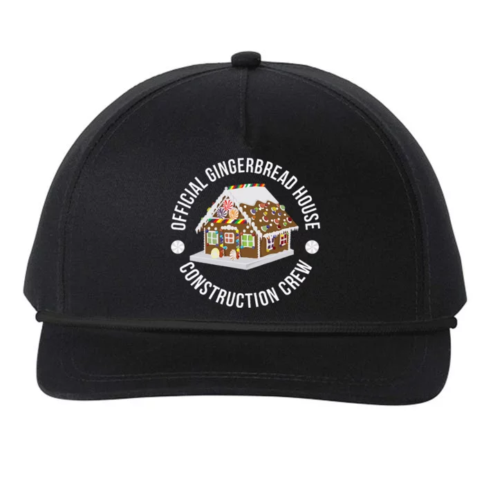 Gingerbread House Construction Crew Christmas Snapback Five-Panel Rope Hat