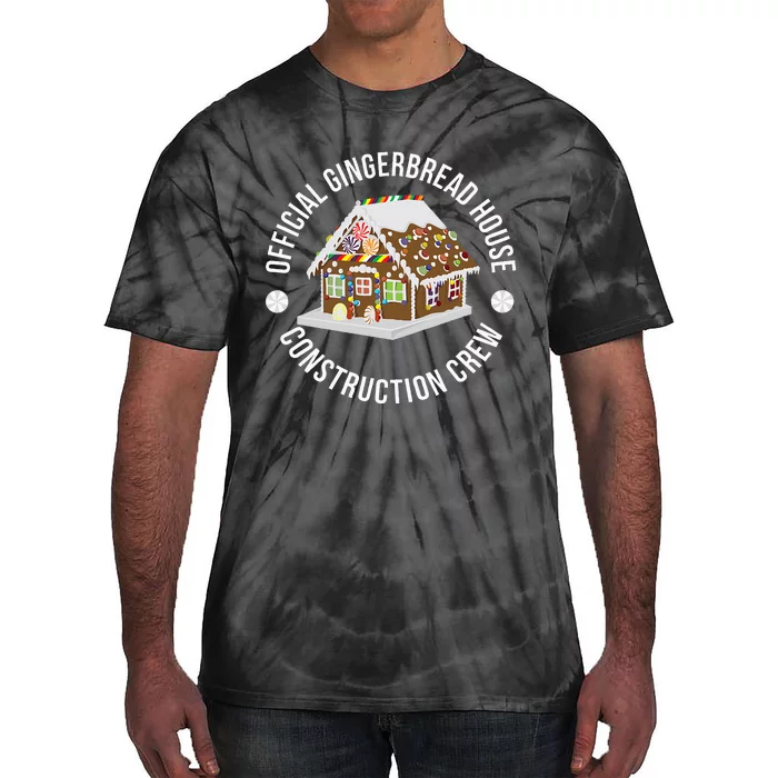 Gingerbread House Construction Crew Christmas Tie-Dye T-Shirt