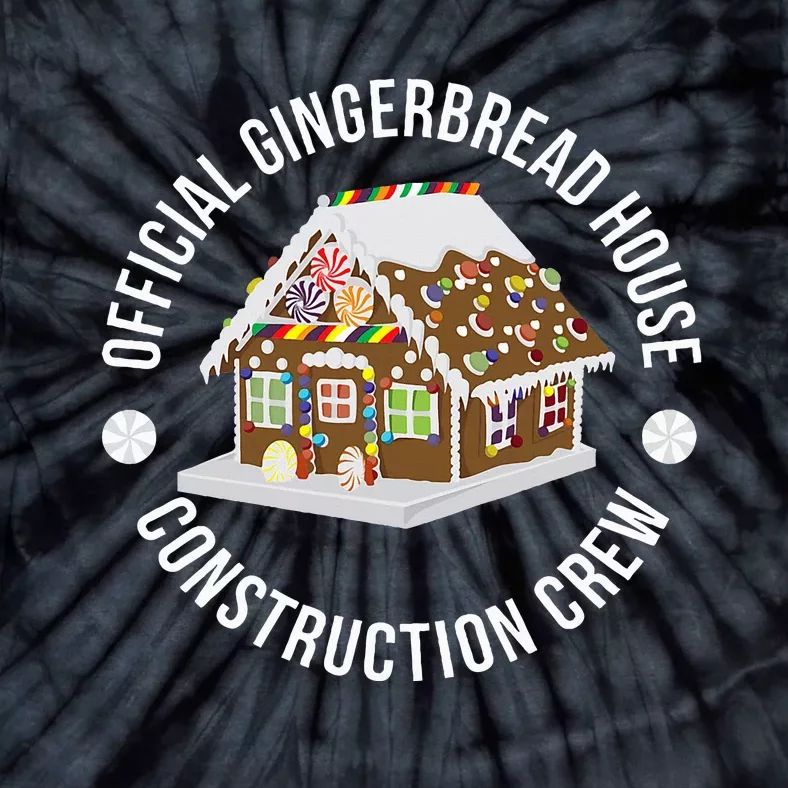 Gingerbread House Construction Crew Christmas Tie-Dye T-Shirt