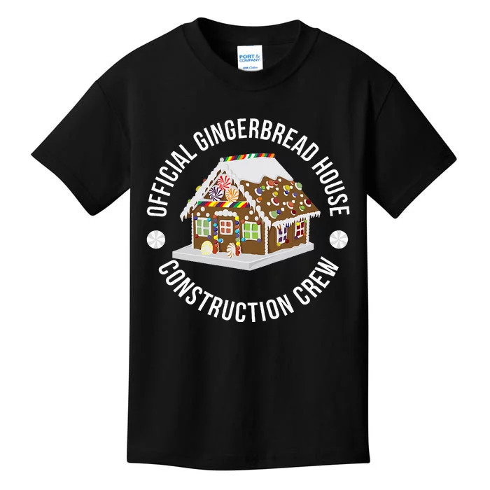 Gingerbread House Construction Crew Christmas Kids T-Shirt