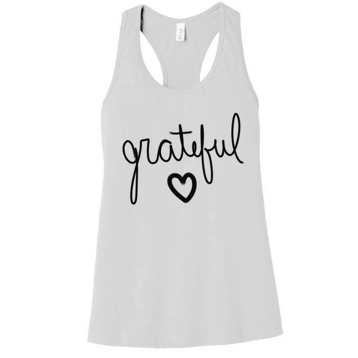 Grateful Heart Cute Gift Women's Racerback Tank