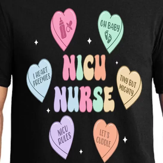 Groovy Heart Candy Nicu Nurse Valentines Day Pajama Set