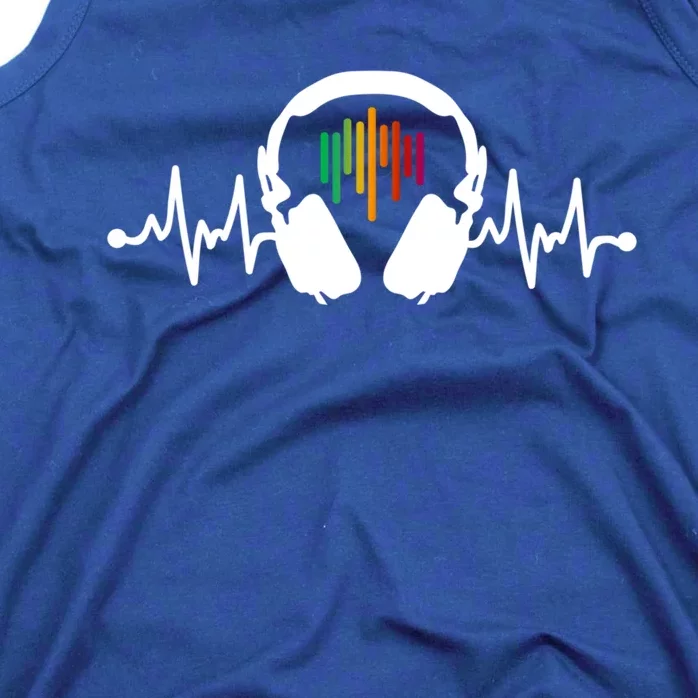 Gamer Heartbeat Clothing Headphone Gift Tank Top