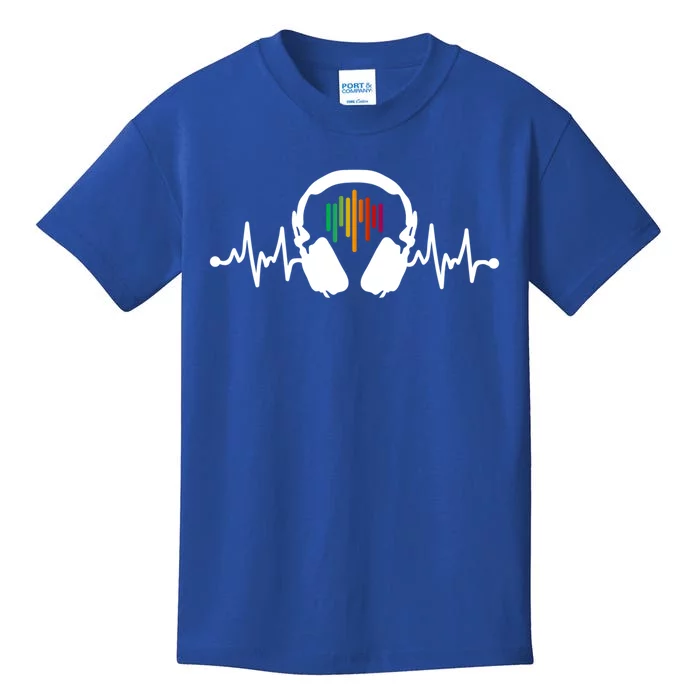 Gamer Heartbeat Clothing Headphone Gift Kids T-Shirt