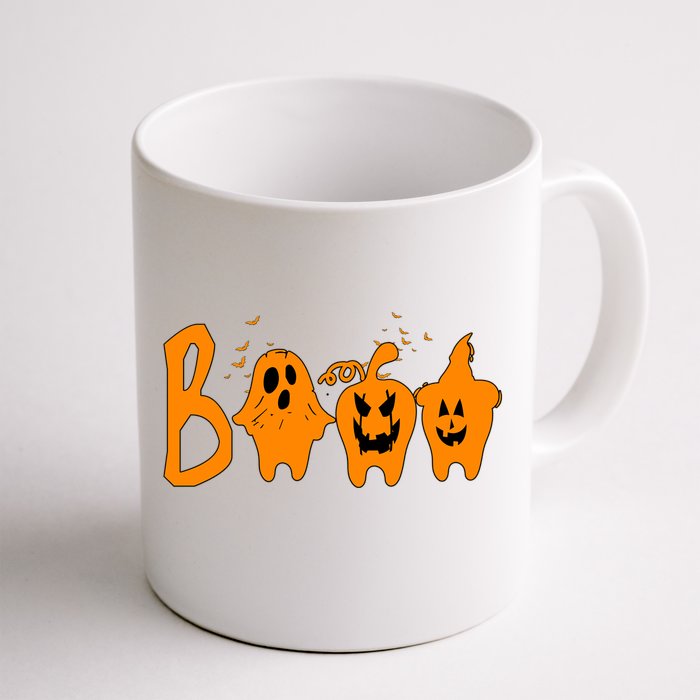 Group Halloween Costume Teeth Booo Pumpkin Witch Ghost Funny Cute Gift Front & Back Coffee Mug