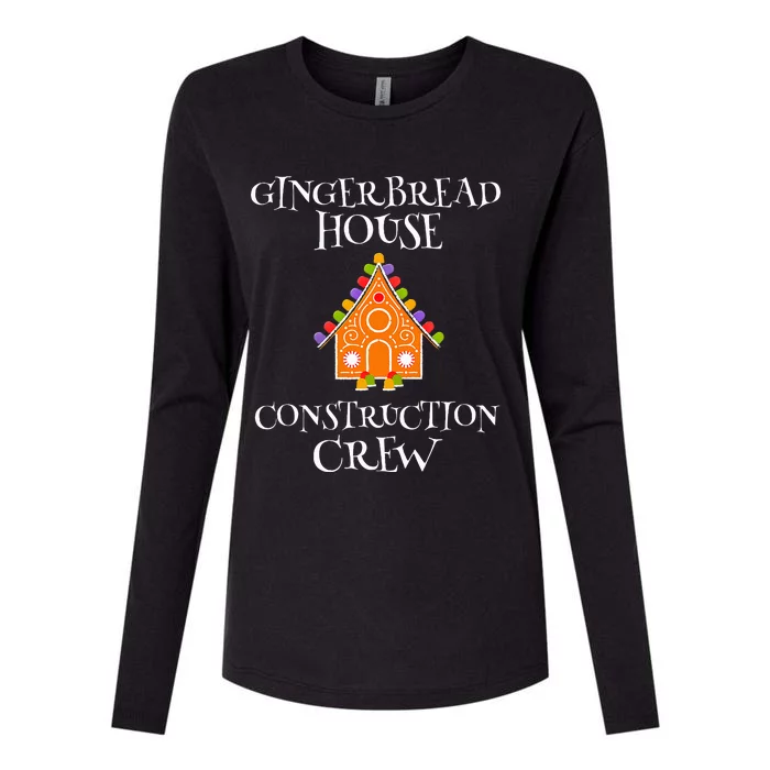 Gingerbread House Construction Crew Decorating Baking Xmas Womens Cotton Relaxed Long Sleeve T-Shirt