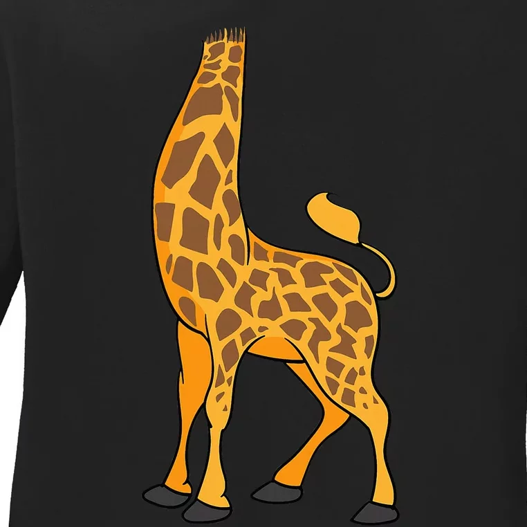 Giraffe Halloween Costume Cool Animal Dressup Gift Ladies Long Sleeve Shirt