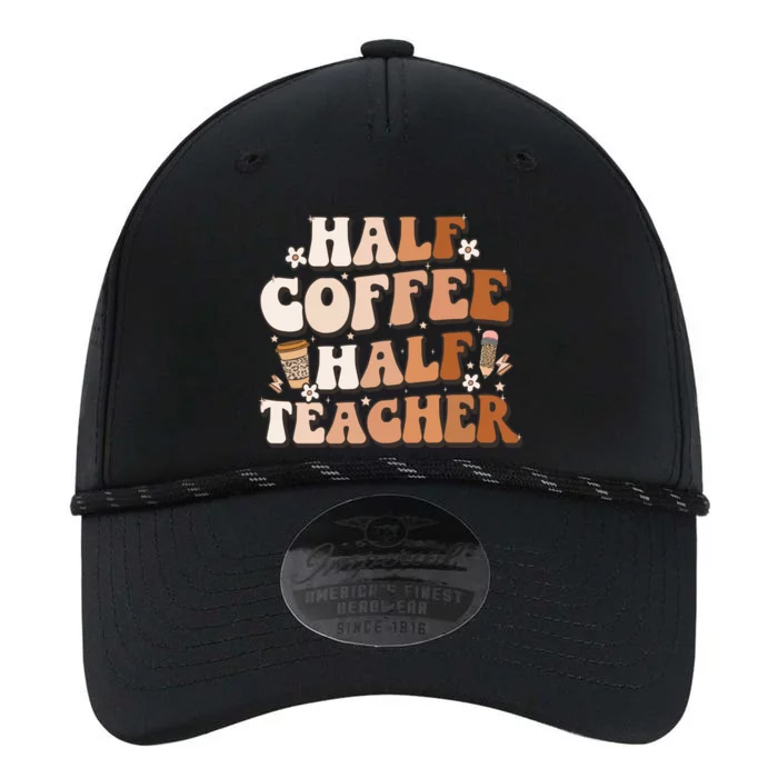 Groovy Half Coffee Half Teacher Inspirational Quotes Teacher Great Gift Performance The Dyno Cap