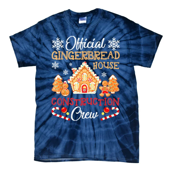 Gingerbread House Construction Crew Gingerbread Tie-Dye T-Shirt