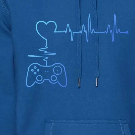 Gaming Heartbeat Clothing Gamer Heartbeat Cool Gift Premium Hoodie