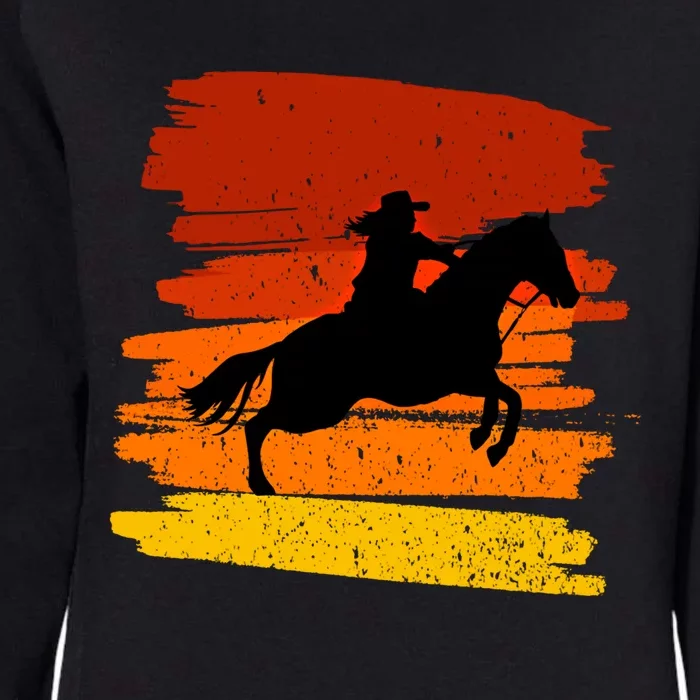 Gallop Horses Cow For Rodeo And Lasso Lovers Gift Womens California Wash Sweatshirt