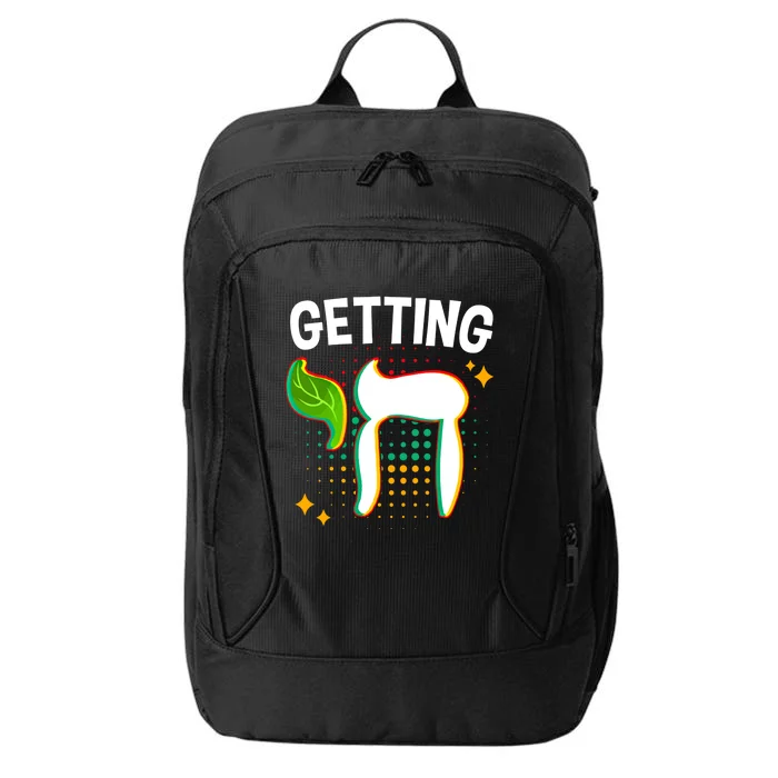 Getting High Chai Jewish Chanukkah Hanukkah Passover Sukkot Gift City Backpack