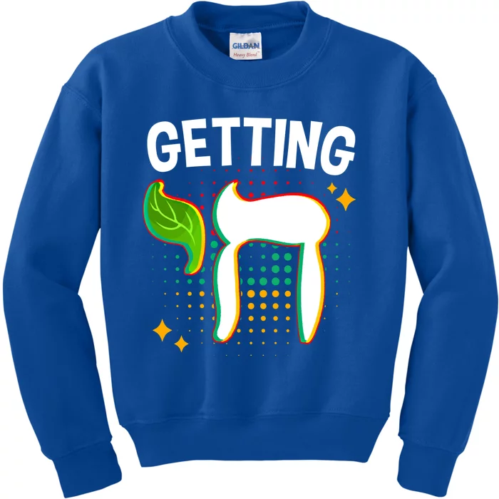 Getting High Chai Jewish Chanukkah Hanukkah Passover Sukkot Gift Kids Sweatshirt