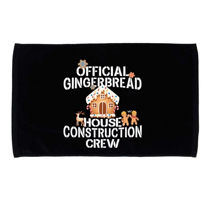 Gingerbread House Construction Crew Decorating Microfiber Hand Towel