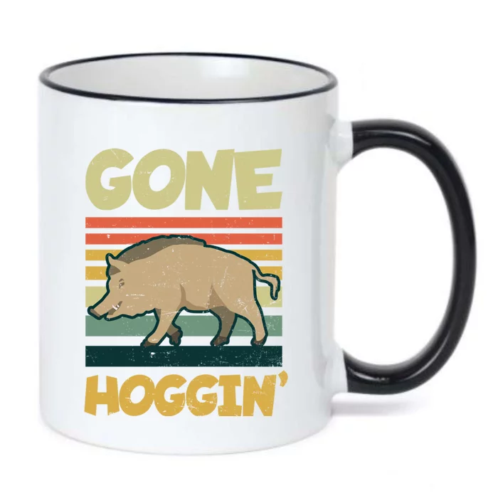 Gone Hoggin Design Boar Hunting Gift Black Color Changing Mug