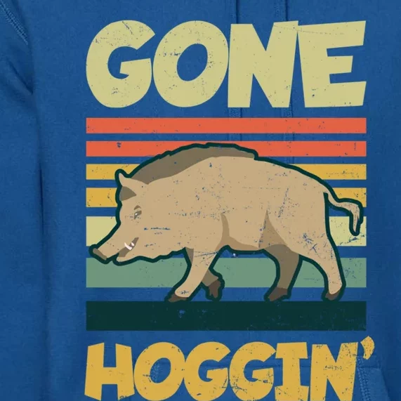 Gone Hoggin Design Boar Hunting Gift Premium Hoodie