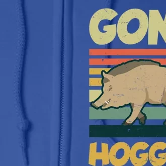 Gone Hoggin Design Boar Hunting Gift Full Zip Hoodie