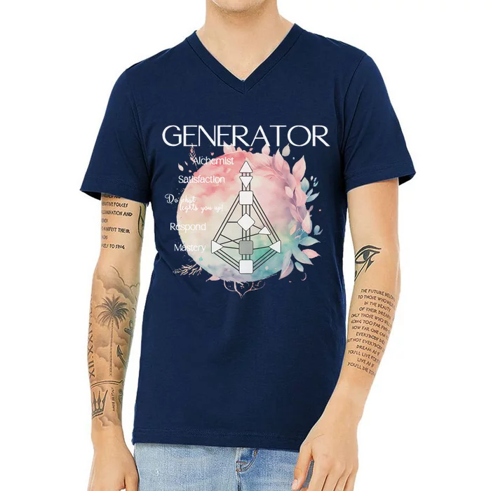 Generators Human Design Gift Pastel Aura V-Neck T-Shirt