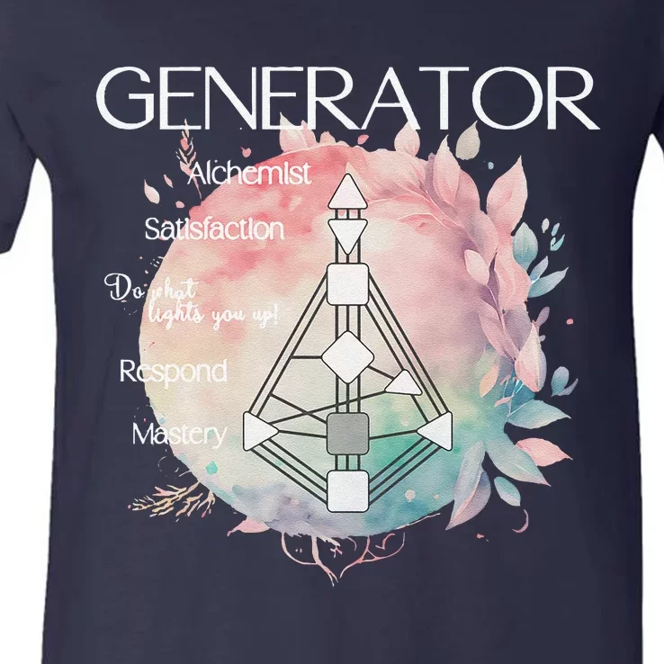 Generators Human Design Gift Pastel Aura V-Neck T-Shirt