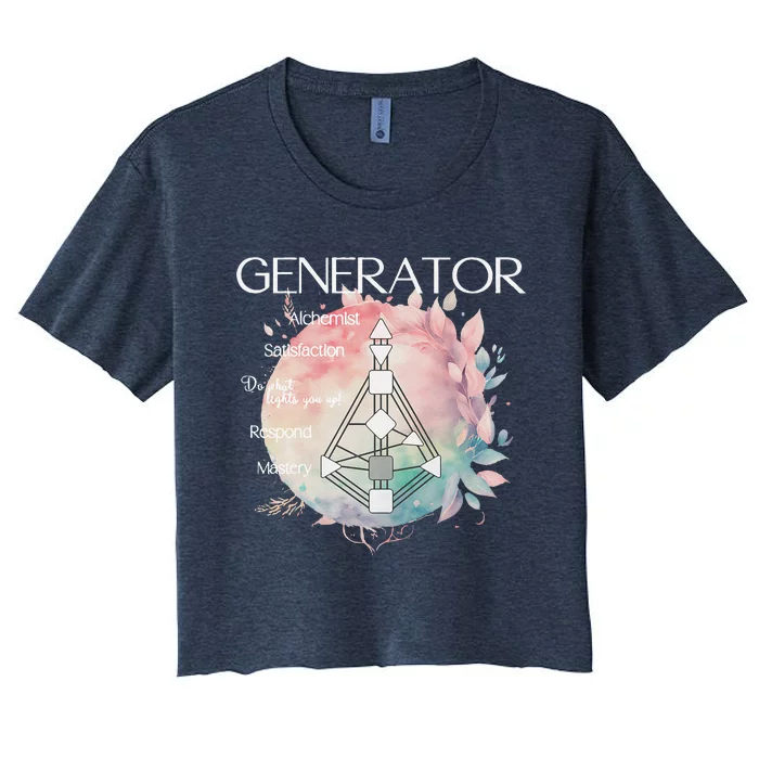 Generators Human Design Gift Pastel Aura Women's Crop Top Tee