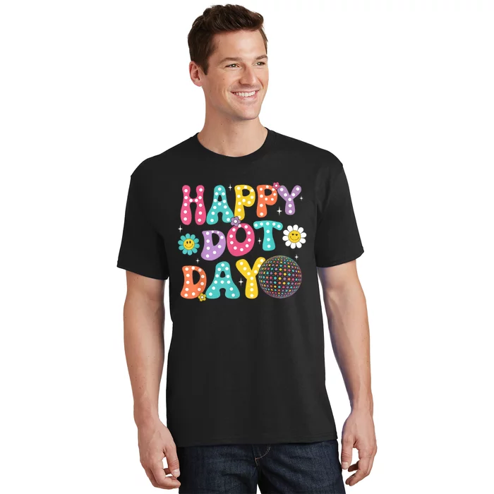 Groovy Happy Dot Day Teacher September 15th 2024 T-Shirt