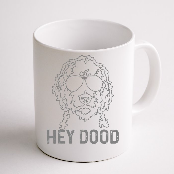 Goldendoodle Hey Dood Funny Labradoodle Golden Doodle Dog Gift Front & Back Coffee Mug