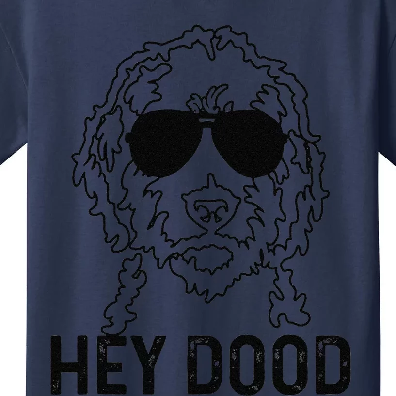 Goldendoodle Hey Dood Funny Labradoodle Golden Doodle Dog Kids T-Shirt