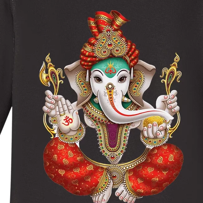 Ganesh Hindu Deity Lord Ganesha Baby Long Sleeve Bodysuit