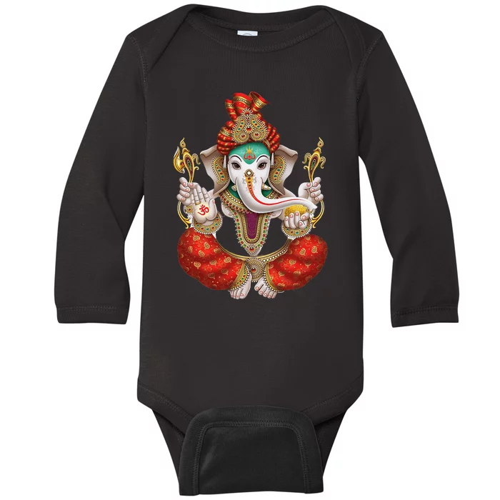 Ganesh Hindu Deity Lord Ganesha Baby Long Sleeve Bodysuit