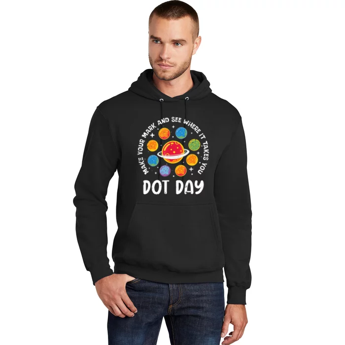 Groovy Happy Dot Day 2024 Colorful Polka Dot Hoodie