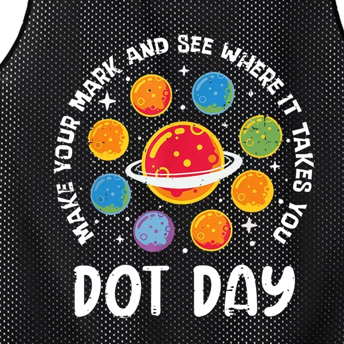 Groovy Happy Dot Day 2024 Colorful Polka Dot Mesh Reversible Basketball Jersey Tank