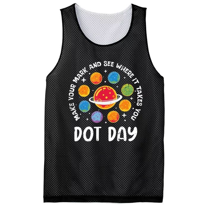 Groovy Happy Dot Day 2024 Colorful Polka Dot Mesh Reversible Basketball Jersey Tank