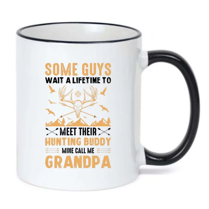 Grandpa Hunting Design Black Color Changing Mug