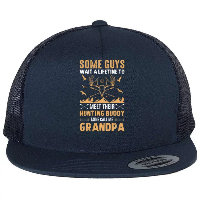 Grandpa Hunting Design Flat Bill Trucker Hat