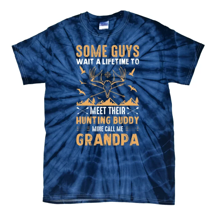 Grandpa Hunting Design Tie-Dye T-Shirt